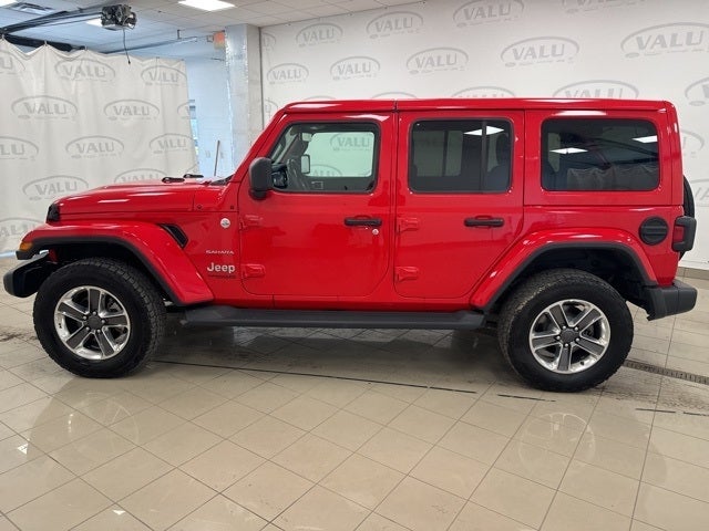 Used 2021 Jeep Wrangler Unlimited Sahara with VIN 1C4HJXEN7MW566267 for sale in Morris, Minnesota