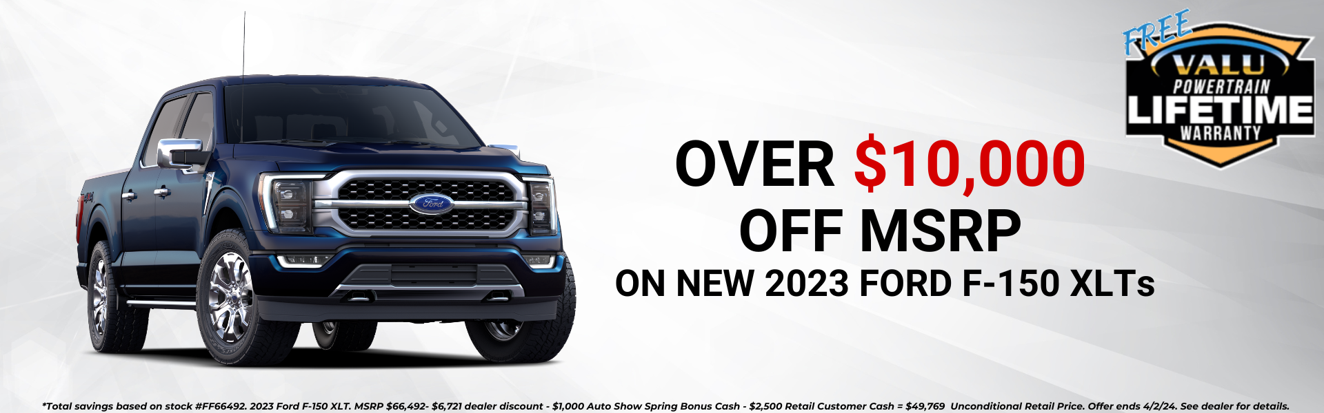 Over $10,000 Off MSRP on new 2023 Ford F-150